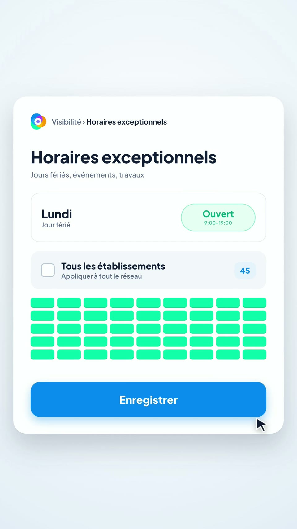 Les horaires de plusieurs établissements, extrait du film Partoo