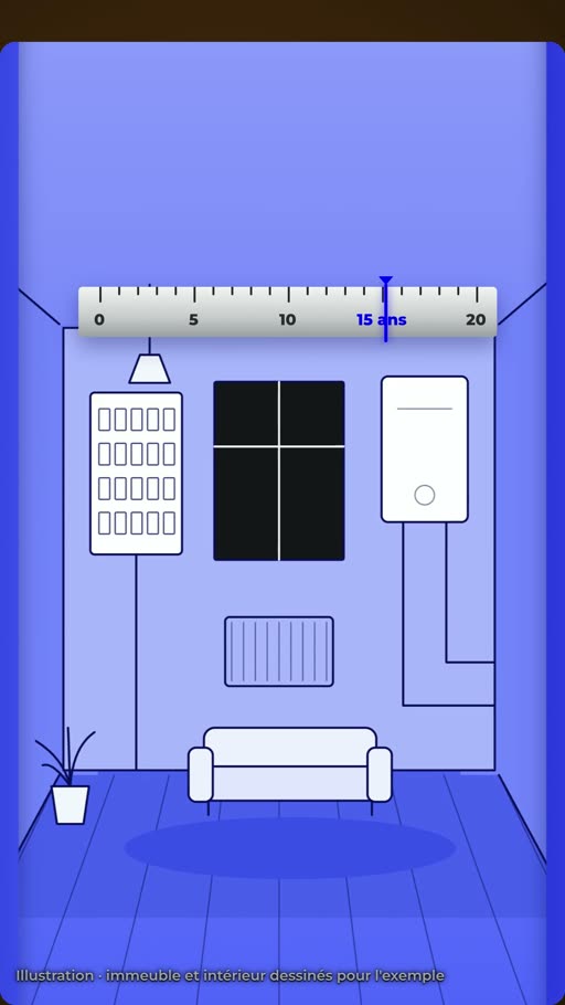 Les points à examiner apparaissent dans le bâtiment.